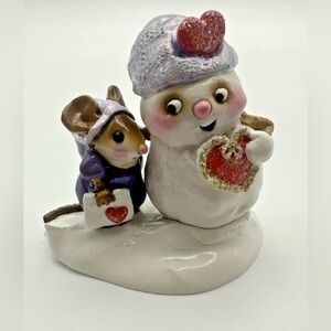 Wee Forest Folk Cool Friends M-287 (Purple) WFF 2003 Annette Petersen Snowman